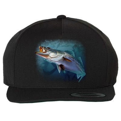 Speck Trout Fish Wool Snapback Cap