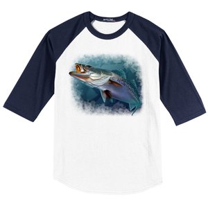 Speck Trout Fish Baseball Sleeve Shirt