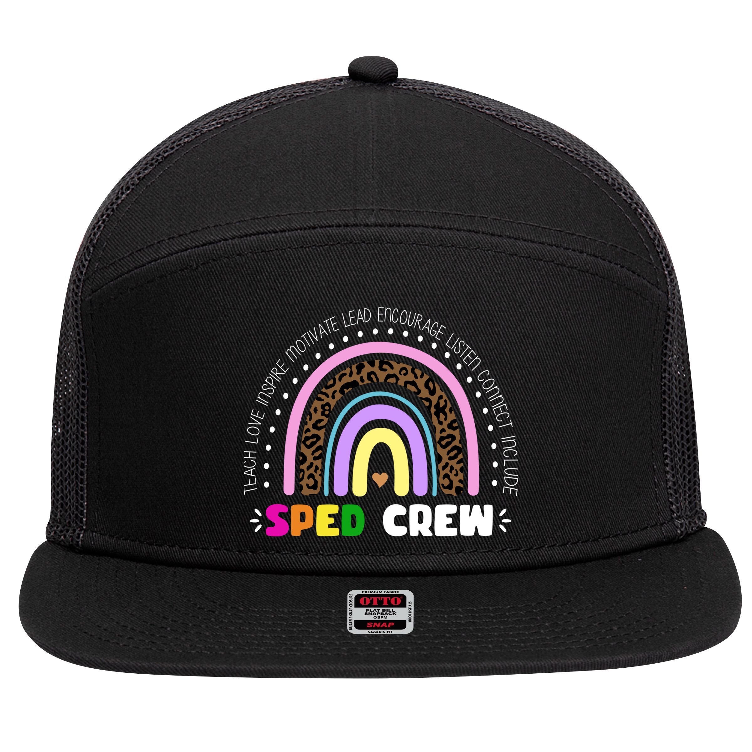 Sped Crew Special Ed 7 Panel Mesh Trucker Snapback Hat