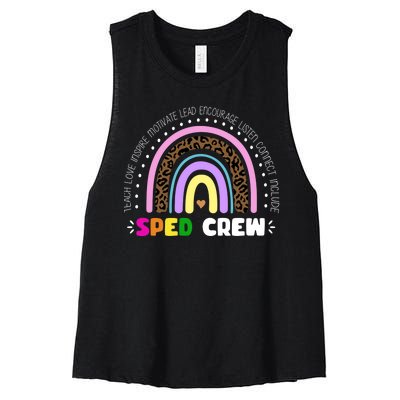 Sped Crew Special Ed Women's Racerback Cropped Tank