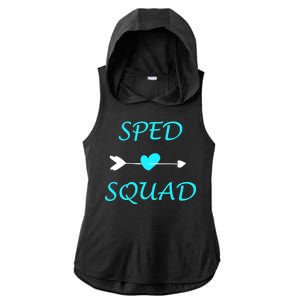 Sped Squad Special Education Teacher Ladies PosiCharge Tri-Blend Wicking Draft Hoodie Tank