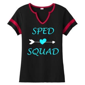 Sped Squad Special Education Teacher Ladies Halftime Notch Neck Tee