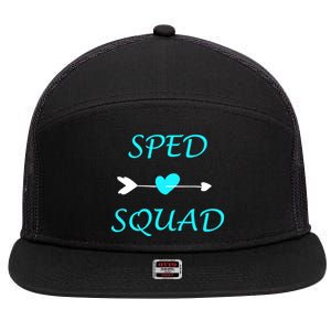 Sped Squad Special Education Teacher 7 Panel Mesh Trucker Snapback Hat