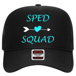 Sped Squad Special Education Teacher High Crown Mesh Back Trucker Hat