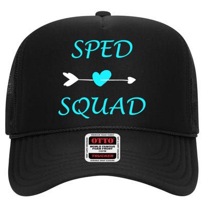 Sped Squad Special Education Teacher High Crown Mesh Back Trucker Hat