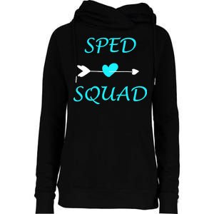 Sped Squad Special Education Teacher Womens Funnel Neck Pullover Hood