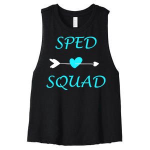 Sped Squad Special Education Teacher Women's Racerback Cropped Tank