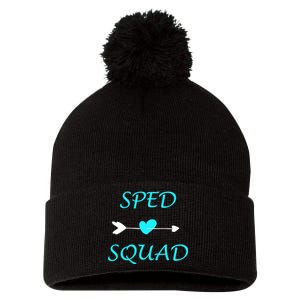 Sped Squad Special Education Teacher Pom Pom 12in Knit Beanie