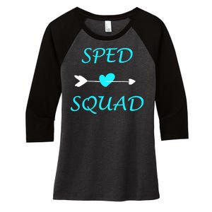 Sped Squad Special Education Teacher Women's Tri-Blend 3/4-Sleeve Raglan Shirt