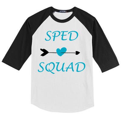 Sped Squad Special Education Teacher Kids Colorblock Raglan Jersey