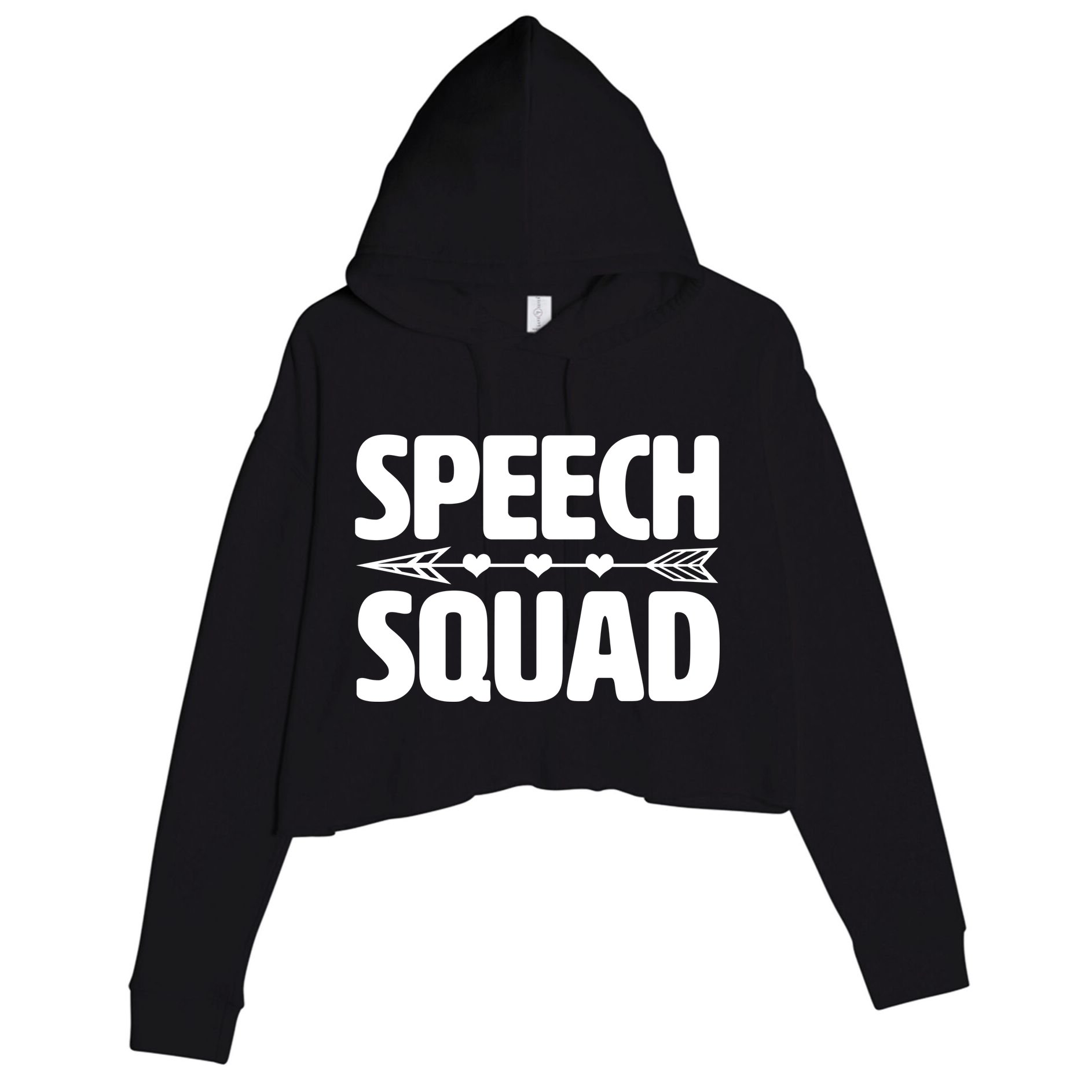 Speech Squad Crop Fleece Hoodie