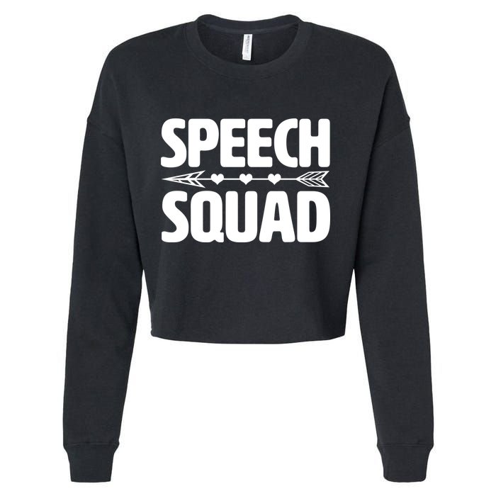 Speech Squad Cropped Pullover Crew
