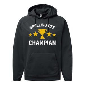 Spelling Bee Champian Funny Performance Fleece Hoodie