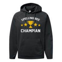 Spelling Bee Champian Funny Performance Fleece Hoodie