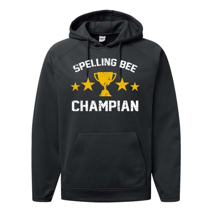 Spelling Bee Champian Funny Performance Fleece Hoodie