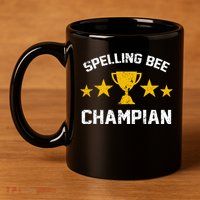 Spelling Bee Champian Funny 11oz C Handle Ceramic Mug