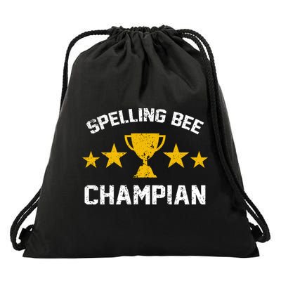 Spelling Bee Champian Funny Drawstring Bag