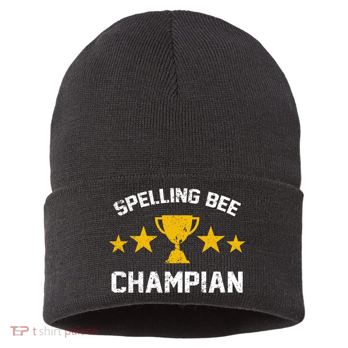 Spelling Bee Champian Funny Sustainable Knit Beanie