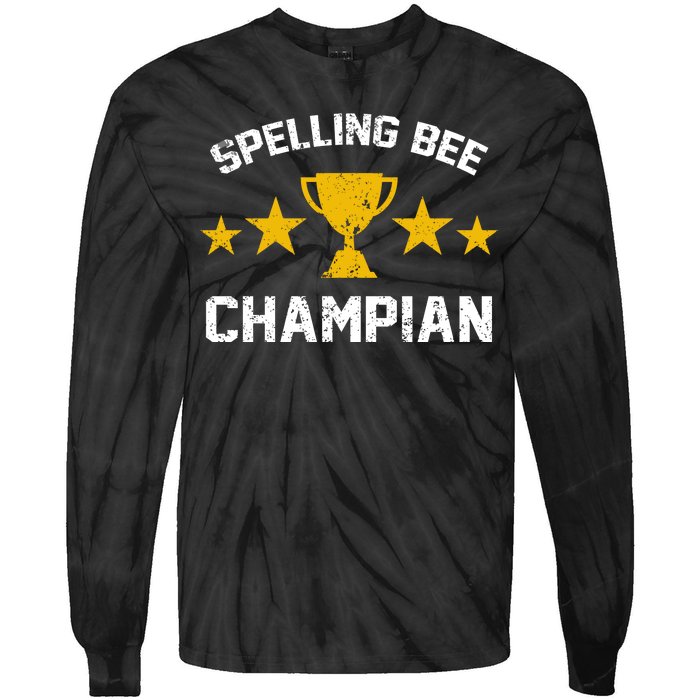 Spelling Bee Champian Funny Tie-Dye Long Sleeve Shirt