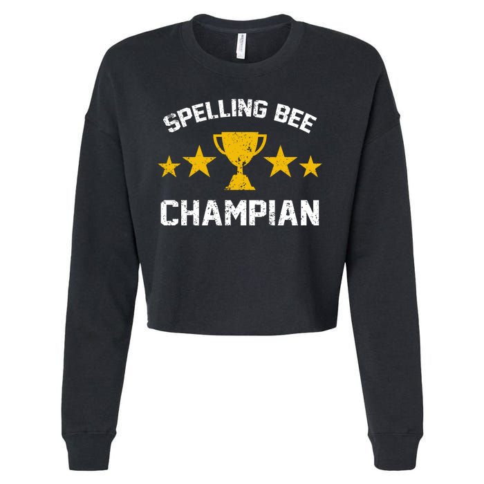 Spelling Bee Champian Funny Cropped Pullover Crew