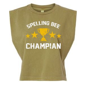 Spelling Bee Champian Funny Garment-Dyed Women's Muscle Tee