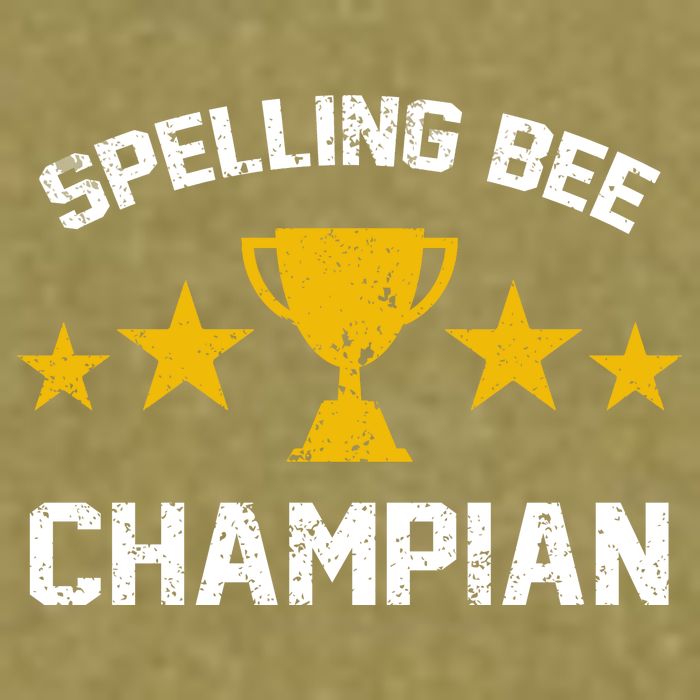 Spelling Bee Champian Funny Garment-Dyed Women's Muscle Tee