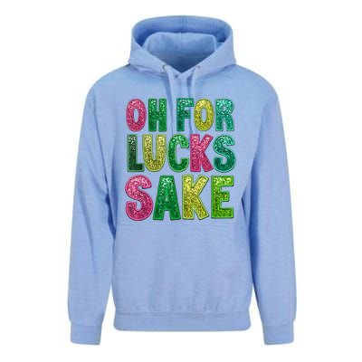 St. PatrickS Funny Oh For Lucks Sake Clover Printed Unisex Surf Hoodie