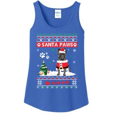 Santa Paws French Bulldog Merry Christmas Dog Funny Xmas Gift Ladies Essential Tank