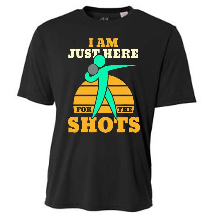 Shot Put Funny Here For The Shots Sport Shot Putter Cooling Performance Crew T-Shirt