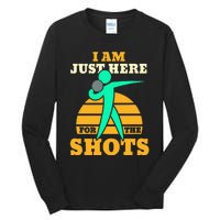 Shot Put Funny Here For The Shots Sport Shot Putter Tall Long Sleeve T-Shirt