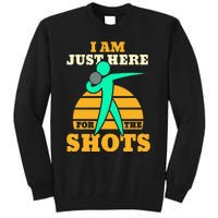 Shot Put Funny Here For The Shots Sport Shot Putter Tall Sweatshirt