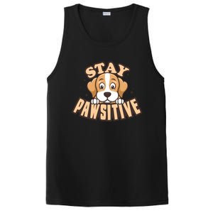 Stay Pawsitive Funny Dog Mom And Dad Love Dog Lover Great Gift PosiCharge Competitor Tank