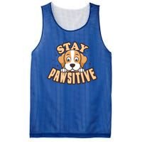 Stay Pawsitive Funny Dog Mom And Dad Love Dog Lover Great Gift Mesh Reversible Basketball Jersey Tank