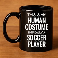 Soccer Player Funny Soccer Halloween Costume 11oz C Handle Ceramic Mug