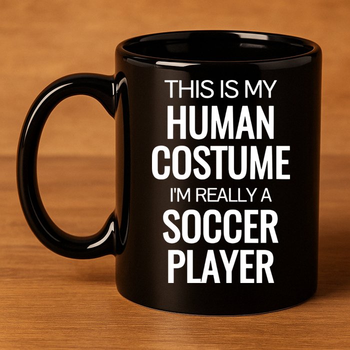 Soccer Player Funny Soccer Halloween Costume 11oz C Handle Ceramic Mug