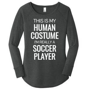 Soccer Player Funny Soccer Halloween Costume Women's Perfect Tri Tunic Long Sleeve Shirt