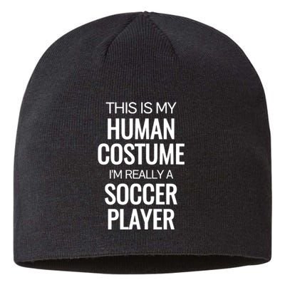 Soccer Player Funny Soccer Halloween Costume Sustainable Beanie