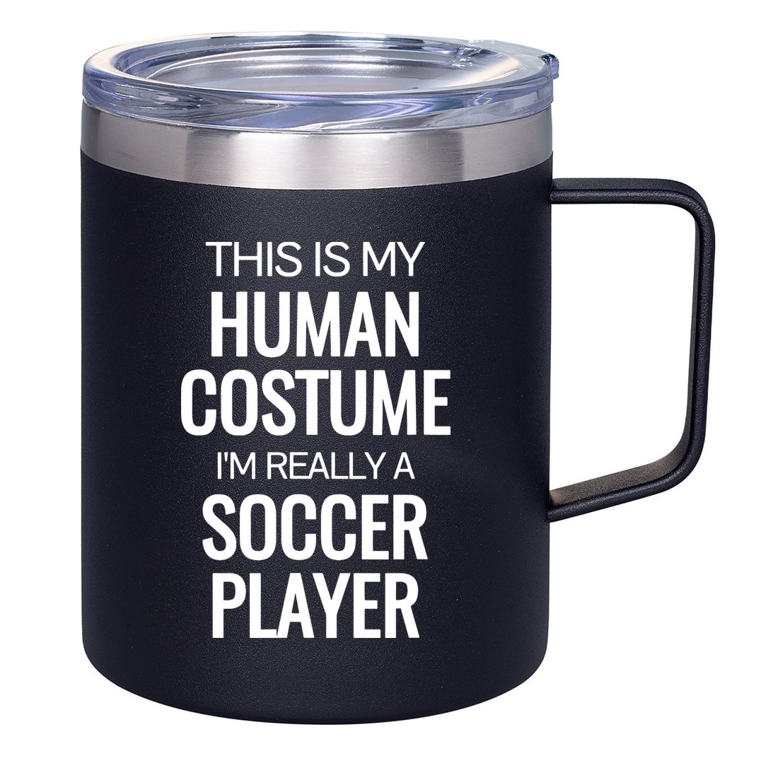 Soccer Player Funny Soccer Halloween Costume 12oz Stainless Steel Coffee Mug