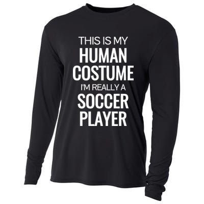 Soccer Player Funny Soccer Halloween Costume Cooling Performance Long Sleeve Crew