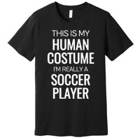 Soccer Player Funny Soccer Halloween Costume Premium T-Shirt