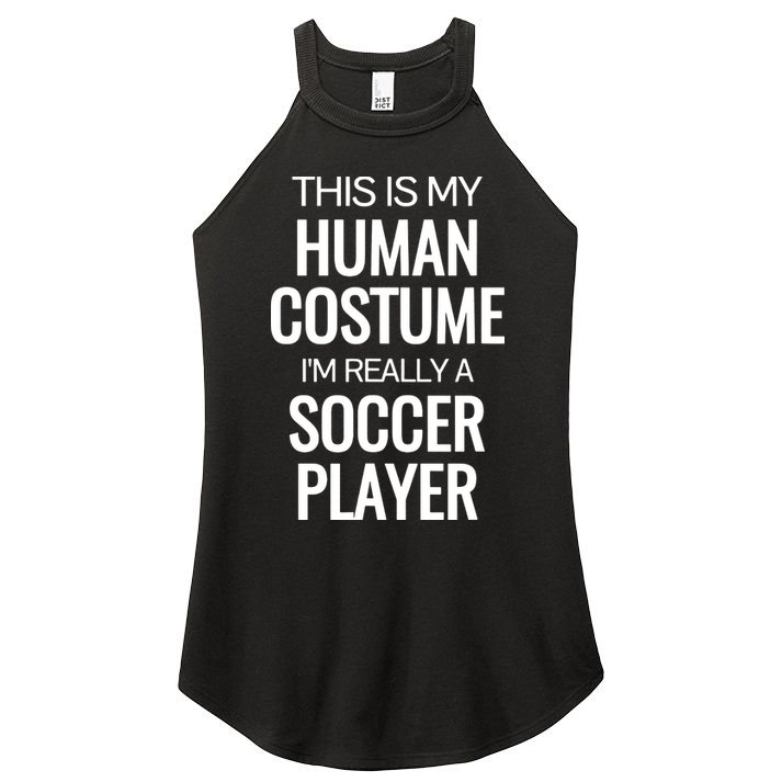 Soccer Player Funny Soccer Halloween Costume Women's Perfect Tri Rocker Tank