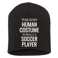 Soccer Player Funny Soccer Halloween Costume Short Acrylic Beanie