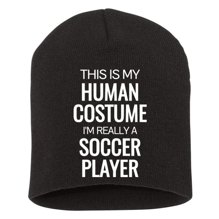 Soccer Player Funny Soccer Halloween Costume Short Acrylic Beanie