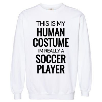 Soccer Player Funny Soccer Halloween Costume Garment-Dyed Sweatshirt