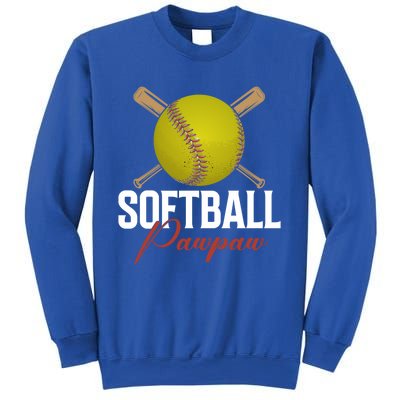 Softball Pawpaw FatherS Day Baseball Softball Pawpaw Funny Gift Sweatshirt