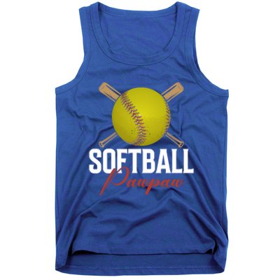 Softball Pawpaw FatherS Day Baseball Softball Pawpaw Funny Gift Tank Top