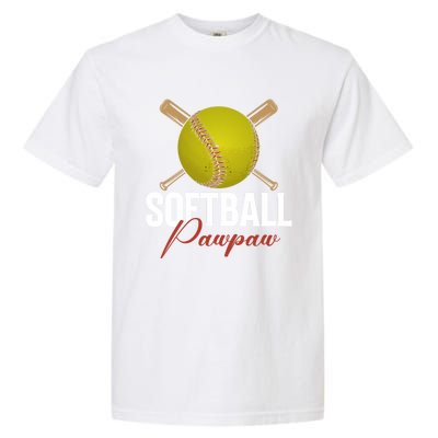 Softball Pawpaw FatherS Day Baseball Softball Pawpaw Funny Gift Garment-Dyed Heavyweight T-Shirt