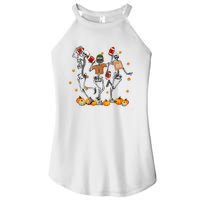 Skeleton Playing Football Halloween Spooky Season Women’s Perfect Tri Rocker Tank