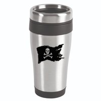 Skull Pirate Flag Jolly Roger Crossbones 16oz Travel Tumbler