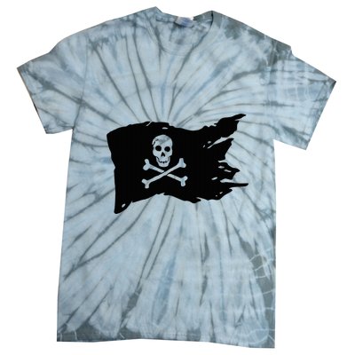 Skull Pirate Flag Jolly Roger Crossbones Tie-Dye T-Shirt